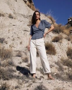 Jean Chris Ecru | Pantalons Grace & Mila Femme -Vêtements Femme Soldes jean chris ecru pantalons grace mila femme 4