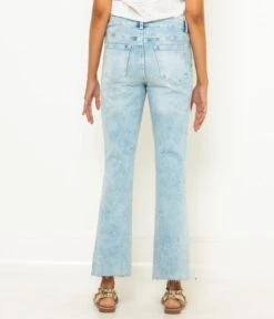 Jean Court Et Évasé Femme Triple Stone | Jeans Camaieu Femme -Vêtements Femme Soldes jean court et c3a9vasc3a9 femme triple stone jeans camaieu femme 3