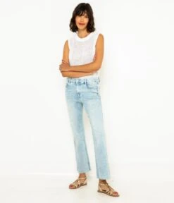 Jean Court Et Évasé Femme Triple Stone | Jeans Camaieu Femme -Vêtements Femme Soldes jean court et c3a9vasc3a9 femme triple stone jeans camaieu femme 5