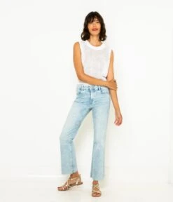 Jean Court Et Évasé Femme Triple Stone | Jeans Camaieu Femme -Vêtements Femme Soldes jean court et c3a9vasc3a9 femme triple stone jeans camaieu femme 6