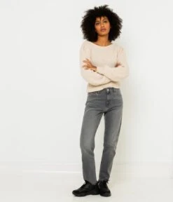 Jean Droit Brod Franc Femme Waterless Process Light Grey Used | Jeans Camaieu Femme -Vêtements Femme Soldes jean droit brod franc femme waterless process light grey used jeans camaieu femme 4