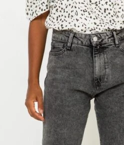 Jean Droit Femme Waterless Process Vintage Black | Jeans Camaieu Femme