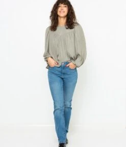 Jean Femme Coupe Droite Stone Used | Jeans Camaieu Femme -Vêtements Femme Soldes jean femme coupe droite stone used jeans camaieu femme 4