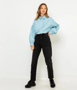 Jean Mom Femme Coton Bio Waterless Process Black Stone | Jeans Camaieu Femme -Vêtements Femme Soldes jean mom femme coton bio waterless process black stone jeans camaieu femme 5