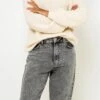 Jean Mom Femme Coton Bio Waterless Process Light Grey Used | Jeans Camaieu Femme