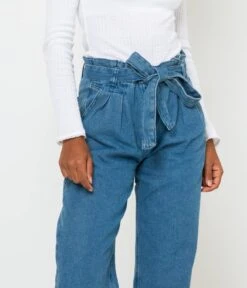 Jean Paper Bag Femme Stone | Jeans Camaieu Femme