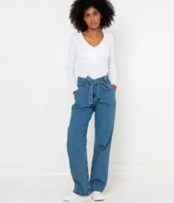 Jean Paper Bag Femme Stone | Jeans Camaieu Femme -Vêtements Femme Soldes jean paper bag femme stone jeans camaieu femme 6