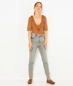 Jean Skinny Femme En Coton Bio Waterless Process Grey Stone | Jeans Camaieu Femme -Vêtements Femme Soldes jean skinny femme en coton bio waterless process grey stone jeans camaieu femme 4