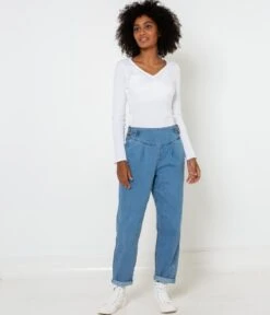 Jean Slouchy Femme Double Stone | Jeans Camaieu Femme -Vêtements Femme Soldes jean slouchy femme double stone jeans camaieu femme 4