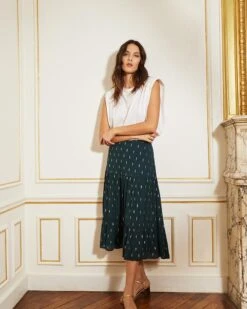 Jupe Caroline Vert | Jupes & Shorts Grace & Mila Femme