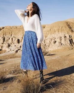 Jupe Chance Bleu | Jupes & Shorts Grace & Mila Femme -Vêtements Femme Soldes jupe chance bleu jupes shorts grace mila femme 2