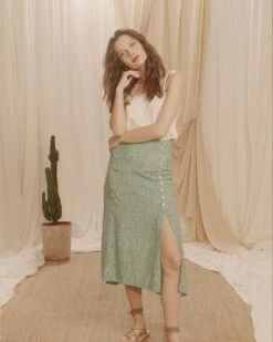 Jupe Claudie Vert | Jupes & Shorts Grace & Mila Femme -Vêtements Femme Soldes jupe claudie vert jupes shorts grace mila femme 3