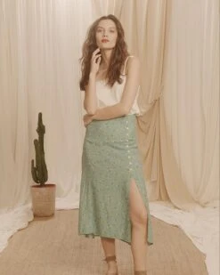 Jupe Claudie Vert | Jupes & Shorts Grace & Mila Femme -Vêtements Femme Soldes jupe claudie vert jupes shorts grace mila femme 4