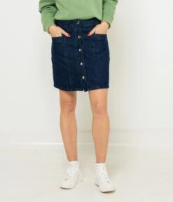 Jupe Courte Trapèze Denim Rinsed | Jupes Camaieu Femme -Vêtements Femme Soldes jupe courte trapc3a8ze denim rinsed jupes camaieu femme 2