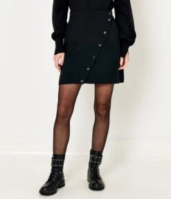 Jupe Courte Trapèze Noir | Jupes Camaieu Femme -Vêtements Femme Soldes jupe courte trapc3a8ze noir jupes camaieu femme 2