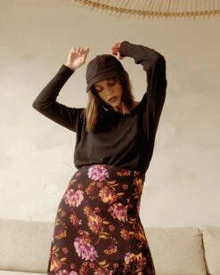 Jupe Delmar Noir | Jupes & Shorts Grace & Mila Femme -Vêtements Femme Soldes jupe delmar noir jupes shorts grace mila femme 4