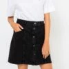 Jupe Denim Waterless Process Black Stone | Jupes Camaieu Femme -Vêtements Femme Soldes jupe denim waterless process black stone jupes camaieu femme 1