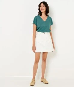 Jupe Femme En Jean Blanc Waterless Process Blanc | Jupes Camaieu Femme -Vêtements Femme Soldes jupe femme en jean blanc waterless process blanc jupes camaieu femme 4