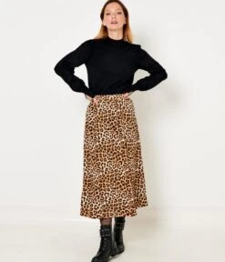 Jupe Longue Imprimé Bicolore Print Leo 4 Coul | Jupes Camaieu Femme -Vêtements Femme Soldes jupe longue imprimc3a9 bicolore print leo 4 coul jupes camaieu femme 4