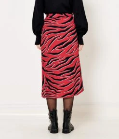 Jupe Midi Imprimée Zebre Claret Noir | Jupes Camaieu Femme -Vêtements Femme Soldes jupe midi imprimc3a9e zebre claret noir jupes camaieu femme 3