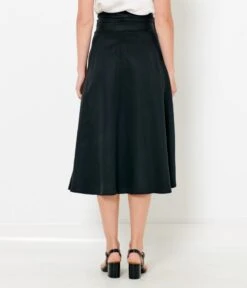 Jupe Noire Fendue Ceinturée Noir | Jupes Camaieu Femme -Vêtements Femme Soldes jupe noire fendue ceinturc3a9e noir jupes camaieu femme 3