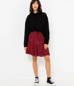 Jupe Patineuse Imprimé Coeurs Sweatheart | Jupes Camaieu Femme -Vêtements Femme Soldes jupe patineuse imprimc3a9 coeurs sweatheart jupes camaieu femme 4