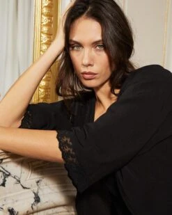 Kimono Complice Noir | Loungewear Grace & Mila Femme -Vêtements Femme Soldes kimono complice noir loungewear grace mila femme 2