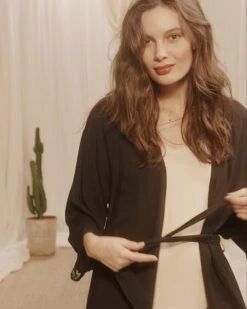 Kimono Complice Noir | Loungewear Grace & Mila Femme -Vêtements Femme Soldes kimono complice noir loungewear grace mila femme 4