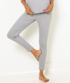 Legging Côtelé Femme Gris Clair Chine | Homewear Camaieu Femme