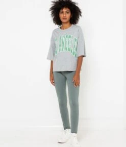 Legging Maille Technique Femme Balsam Green | Pantalons Camaieu Femme -Vêtements Femme Soldes legging maille technique femme balsam green pantalons camaieu femme 4