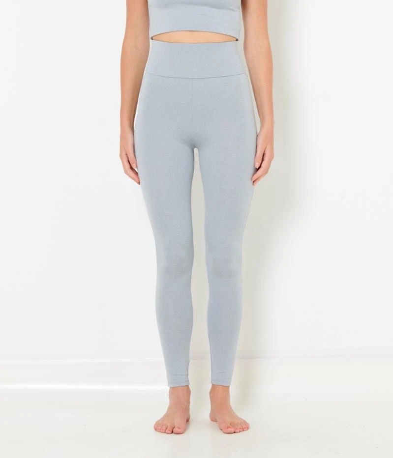 Legging Maille Technique Femme Gris Clair Chine | Pantalons Camaieu Femme 4 Legging Maille Technique Femme Gris Clair Chine | Pantalons Camaieu Femme – Image 2