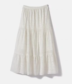 Longue Jupe Brodée Blanc De Blanc | Jupes Camaieu Femme -Vêtements Femme Soldes longue jupe brodc3a9e blanc de blanc jupes camaieu femme 7