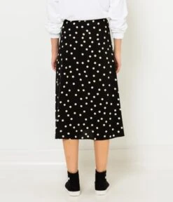 Longue Jupe À Pois Gros Pois Reveal Noir Fd Craie | Jupes Camaieu Femme -Vêtements Femme Soldes longue jupe c3a0 pois gros pois reveal noir fd craie jupes camaieu femme 3