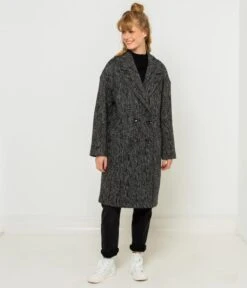 Manteau Graphique Femme Chevron Noir Et Blanc | Manteaux,Doudounes Camaieu Femme -Vêtements Femme Soldes manteau graphique femme chevron noir et blanc manteauxdoudounes camaieu femme 4