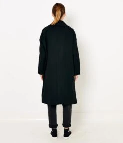 Manteau Oversize Femme En Laine Noir | Manteaux,Doudounes Camaieu Femme -Vêtements Femme Soldes manteau oversize femme en laine noir manteauxdoudounes camaieu femme 3