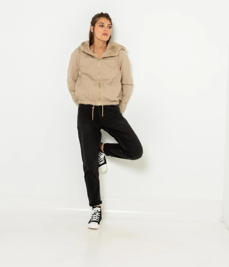 Manteau Réversible Fausse Fourrure Femme Coton Bio Sable Clair | Vestes, Blazers Camaieu Femme 4 Manteau Réversible Fausse Fourrure Femme Coton Bio Sable Clair | Vestes, Blazers Camaieu Femme – Image 2