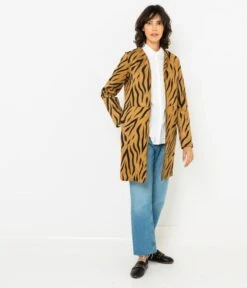Manteau Zébré Femme Imprimé Zèbre Marron | Manteaux,Doudounes Camaieu Femme -Vêtements Femme Soldes manteau zc3a9brc3a9 femme imprimc3a9 zc3a8bre marron manteauxdoudounes camaieu femme 4