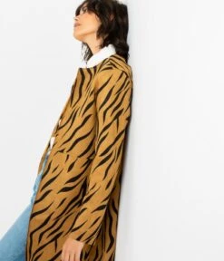 Manteau Zébré Femme Imprimé Zèbre Marron | Manteaux,Doudounes Camaieu Femme -Vêtements Femme Soldes manteau zc3a9brc3a9 femme imprimc3a9 zc3a8bre marron manteauxdoudounes camaieu femme 7