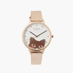 Montre Cuivré Cadran Chat | Montres Lollipops Femme