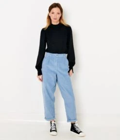 Pantalon Carotte Femme En Velours Ashley Blue | Pantalons Camaieu Femme -Vêtements Femme Soldes pantalon carotte femme en velours ashley blue pantalons camaieu femme 4