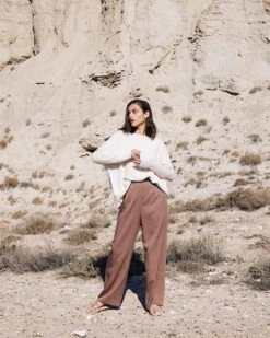 Pantalon Celyan Taupe | Pantalons Grace & Mila Femme -Vêtements Femme Soldes pantalon celyan taupe pantalons grace mila femme 3