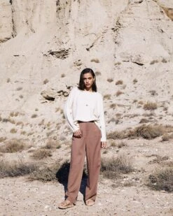 Pantalon Celyan Taupe | Pantalons Grace & Mila Femme -Vêtements Femme Soldes pantalon celyan taupe pantalons grace mila femme 4