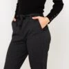 Pantalon Cigarette Femme Anthracite Gris Anthracite Foncé Chiné | Pantalons Camaieu Femme
