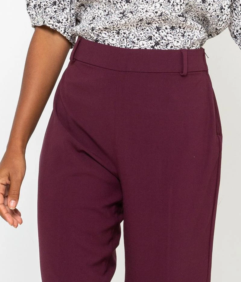 Pantalon Cigarette Femme Polyester Recyclé Winetasting | Pantalons Camaieu Femme 3 Pantalon Cigarette Femme Polyester Recyclé Winetasting | Pantalons Camaieu Femme