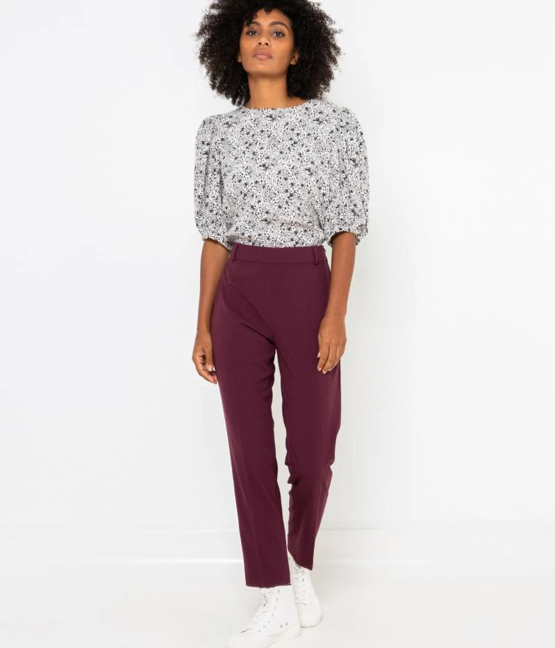 Pantalon Cigarette Femme Polyester Recyclé Winetasting | Pantalons Camaieu Femme 6 Pantalon Cigarette Femme Polyester Recyclé Winetasting | Pantalons Camaieu Femme – Image 4