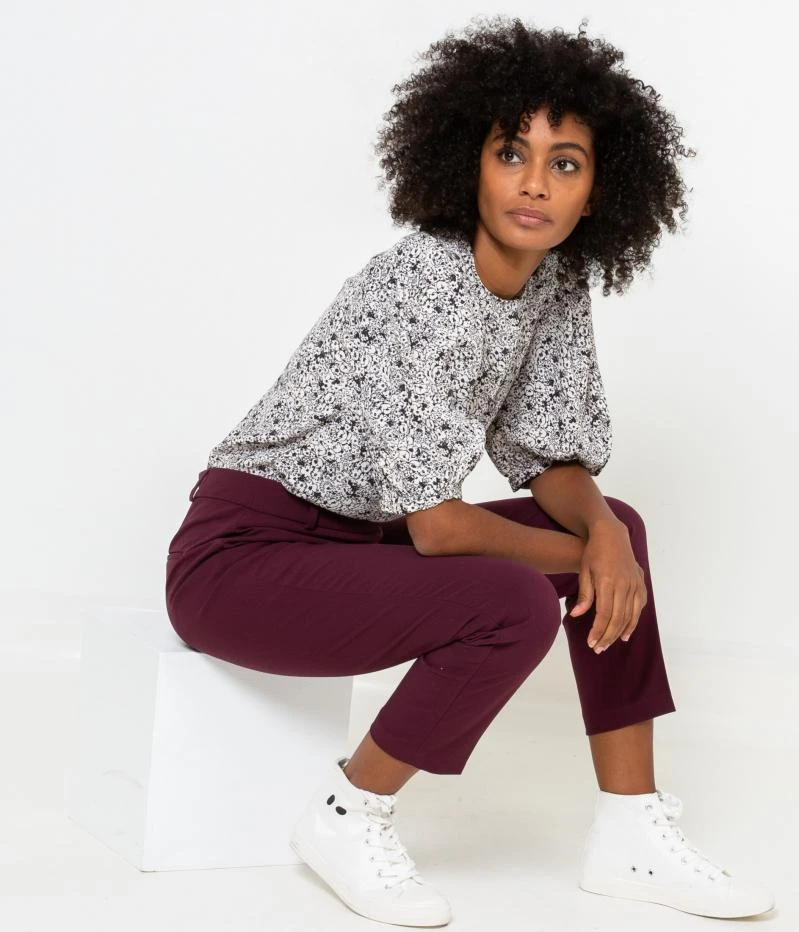 Pantalon Cigarette Femme Polyester Recyclé Winetasting | Pantalons Camaieu Femme 8 Pantalon Cigarette Femme Polyester Recyclé Winetasting | Pantalons Camaieu Femme – Image 6