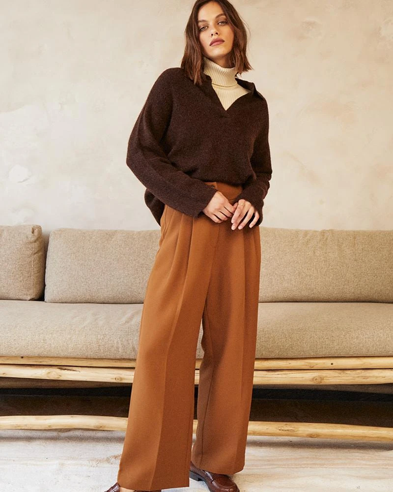 Pantalon Daumesnil Camel | Pantalons Grace & Mila Femme 5 Pantalon Daumesnil Camel | Pantalons Grace & Mila Femme – Image 3