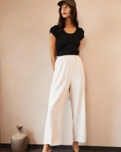 Pantalon Davon Ecru | Pantalons Grace & Mila Femme