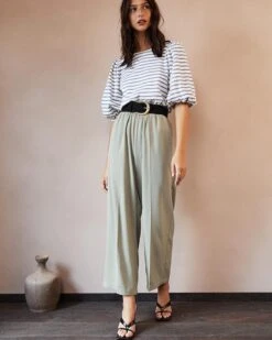 Pantalon Davon Vert | Pantalons Grace & Mila Femme