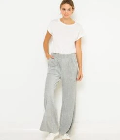 Pantalon De Jogging Femme Velours Côtelé Gris Clair Chine | Pantalons Camaieu Femme -Vêtements Femme Soldes pantalon de jogging femme velours cc3b4telc3a9 gris clair chine pantalons camaieu femme 4